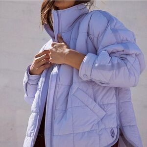 Lilac Purple Free People Puffer Jacket